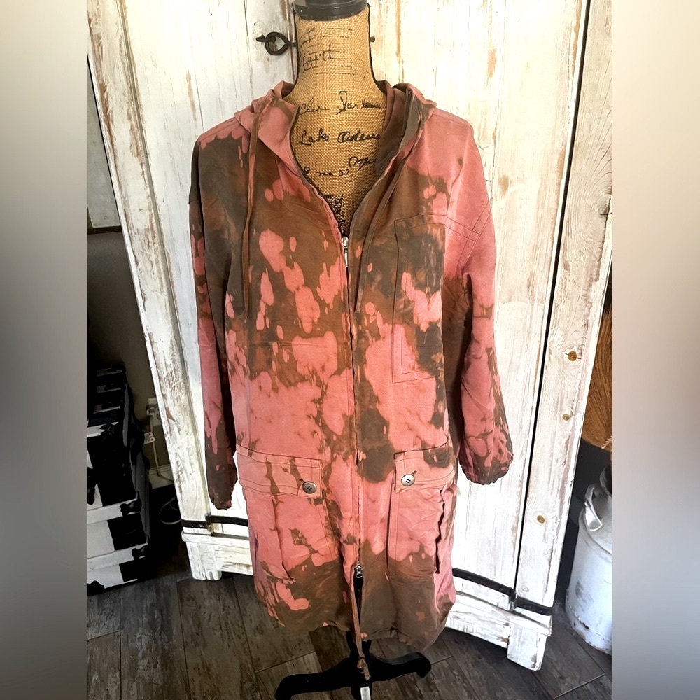 New Together tie dye anorak lightweight utility jacket